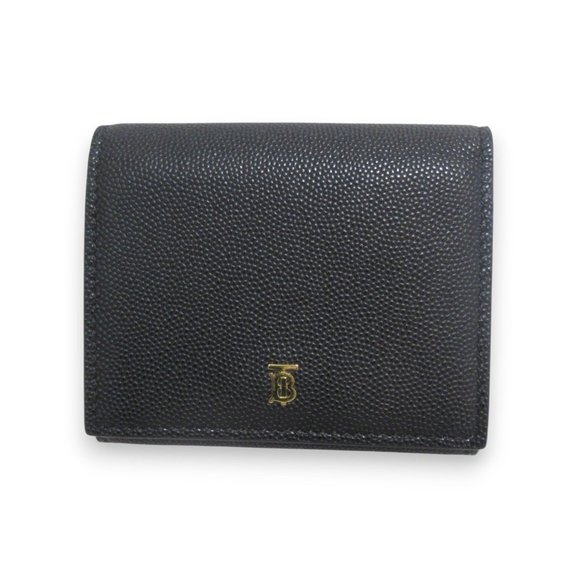 BURBERRY Thomas Burberry TB logo leather double hook bi-fold wallet compact b... - Picture 1 of 15